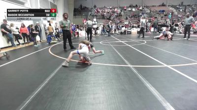 64 lbs Consi Of 4 - Garrett Potts, Wagoner Takedown Club vs Mason McCuistion, Tiger Trained Wrestling