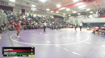 126 lbs Champ. Round 2 - Diego Harmon, Imperial High School vs AJ Russell, Liberty