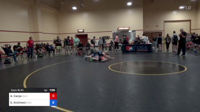 145 lbs Cons 16 #1 - Addison Canja, Gold Rush Wrestling vs Sydney Andrews, Wisconsin
