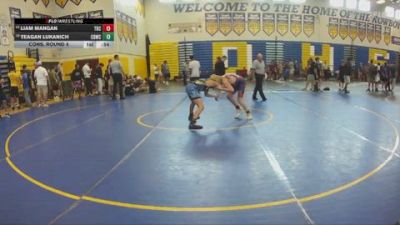 106 lbs Cons. Round 4 - Teagan Lukanich, Bartram Trail vs Liam Mangan, Team Barracuda