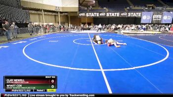 41-45 lbs Quarterfinal - Wyatt Cox, Kitsap Ironman Wrestling Club vs Clay Newell, Outlaw Wrestling Club