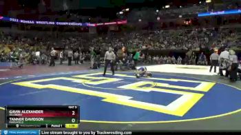 120 Class 3 lbs Semifinal - Gavin Alexander, Hillsboro vs Tanner Davidson, Marshfield