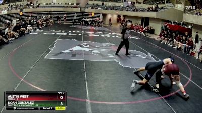 160 lbs Quarterfinals (8 Team) - Austin West, Anoka vs Noah Gonzalez, Saint Pius X (Kansas City)