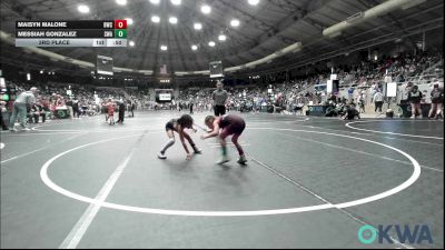 55 lbs 3rd Place - Maisyn Malone, Bartlesville Wrestling Club vs Messiah Gonzalez, Shelton Wrestling Academy