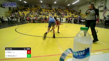 106-B lbs Quarterfinal - Julius Allen, Tulsa Union vs Xavier McCauley, Rogers Jr High