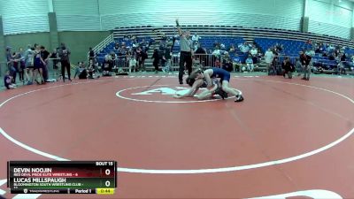 90 lbs Round 5 (6 Team) - Devin Noojin, Red Devil Pride Elite Wrestling vs Lucas Millspaugh, Bloomington South Wrestling Club