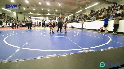 55 lbs 3rd Place - Aksel Davis, Tahlequah Wrestling Club vs Luke Sandlin, Vian Wrestling Club