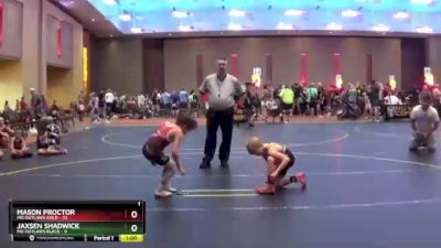 72 lbs Quarterfinals (8 Team) - Mason Proctor, MO Outlaws Gold vs Jaxsen Shadwick, MO Outlaws Black