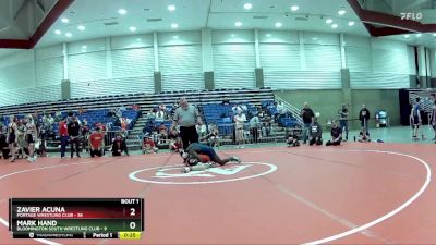 132 lbs Round 1 (6 Team) - Zavier Acuna, Portage Wrestling Club vs Mark Hand, Bloomington South Wrestling Club