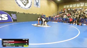 144 lbs Champ. Round 2 - Romeo Saligan, San Luis Obispo vs Mateo Peinado, Santa Maria