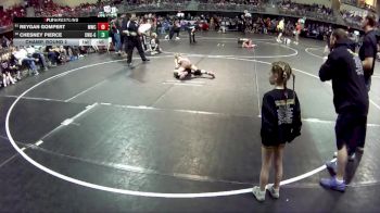 65 lbs Champ. Round 2 - Chesney Pierce, Conestoga Wrestling Club - Girls vs Reygan Gompert, Mitchell Wrestling Club