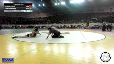 160 lbs Semifinal - Ayanna Cruz, Shawnee Wrestling vs Sonora Reece, Broken Arrow - Independent