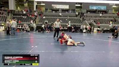 112 lbs Cons. Round 4 - Gunnar Atherton, Carroll Cardinals vs Emmett Corns, TEAM NORTH STARS