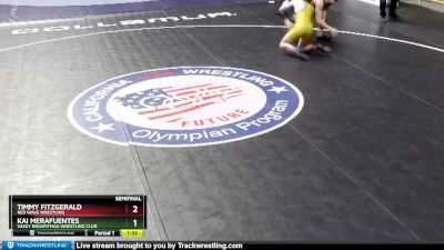 145 lbs Semifinal - Timmy Fitzgerald, Red Wave Wrestling vs Kai Merafuentes, Vasky BrosPitman Wrestling Club