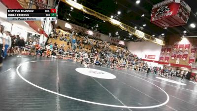 95A 3rd Place Match - Brayson Bilodeau, Worland Middle School vs Lukas Eakerns, Cody Middle School