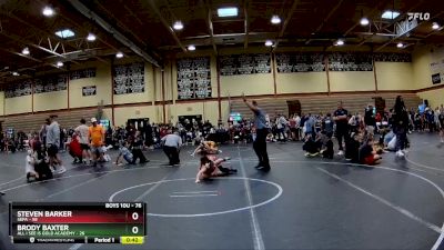 76 lbs Quarterfinal - Steven Barker, Sepa vs Brody Baxter, All I See Is Gold Academy