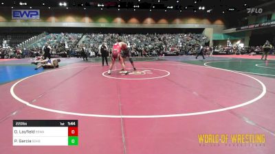 220 lbs Consi Of 8 #1 - Owen Layfield, Silver State Wrestling Academy vs Pascual Garcia, South Bakersfield High School