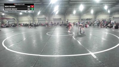 157 lbs Quarterfinal - Beau Brown, Willard Youth Wrestling vs Gannon Beach, Steller Trained
