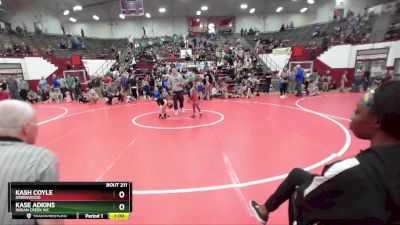 55-56 lbs Round 1 - Kase Adkins, Indian Creek WC vs Kash Coyle, Greenwood