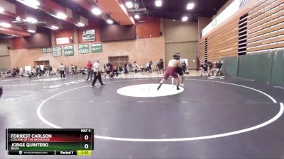 285 lbs Cons. Round 2 - Forrest Carlson, College Of The Redwoods vs Jorge Quintero, Delta