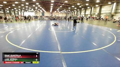 52 lbs Rd# 9- 2:15pm Saturday Final Pool - Luke Worall, Nauman Green vs Isaac Guastella, Ranger Wrestling Club