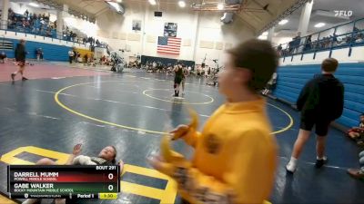 102-107 lbs Round 3 - Gabe Walker, Rocky Mountain Middle School vs Darrell Mumm, Powell Middle School