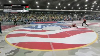 125 lbs Quarterfinal - Kaige Kline, Touch Of Gold vs Nash Galey, Flathead Valley Wrestling Club
