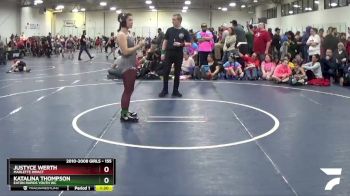 155 lbs Cons. Round 2 - Katalina Thompson, Eaton Rapids Youth WC vs Justyce Werth, Marlette Impact