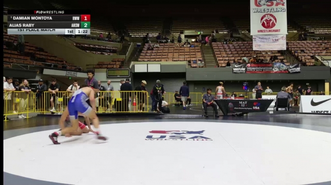 1st Place Match - Damian Montoya, Red Wave Wrestling vs Alias Raby ...