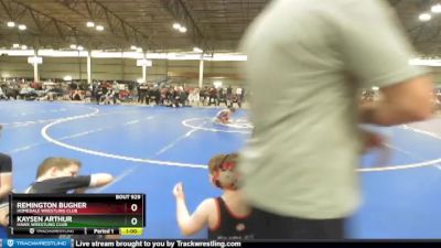 49A Cons. Round 3 - Remington Bugher, Homedale Wrestling Club vs Kaysen Arthur, Hawk Wrestling Club