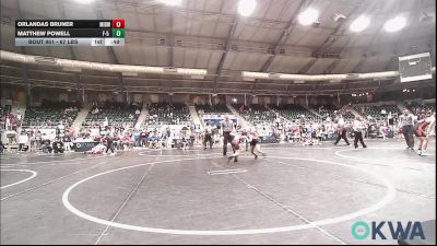 67 lbs Semifinal - Orlandas Bruner, Midwest City Bombers Youth Wrestling Club vs Matthew Powell, F-5 Grappling