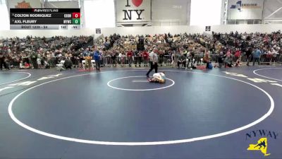54 lbs Cons. Round 3 - Axl Fleury, Malone Youth Wrestling Club vs Colton Rodriquez, Cato Blue Devils Wrestling