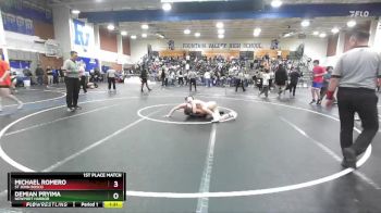 144 lbs 1st Place Match - Michael Romero, St John Bosco vs Demian Pryima, Newport Harbor