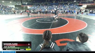 126 lbs Champ. Round 1 - Jack Glackler, Clark County Youth Wrestling vs Nathaniel Flores, Tri-Town Bullyz Wrestling