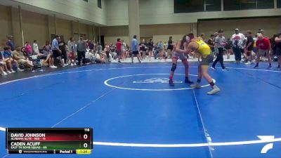 116 lbs Round 4 (6 Team) - David Johnson, Alabama Elite - Red vs Caden Acuff, East TN Bomb Squad