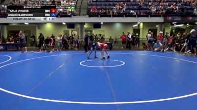67 lbs Champ. Rd Of 32 - Cruz Urioste, Team Donahoe Wrestling Club vs Logan Clarendon, Black Fox Wrestling Academy