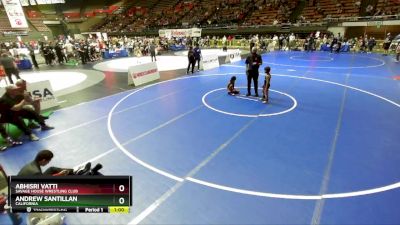 53 lbs Quarterfinal - Andrew Santillan, California vs Abhisri Vatti, Savage House Wrestling Club