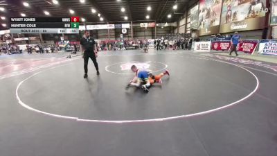 80 lbs Cons. Round 2 - Hunter Cole, Redfield Youth Wrestling vs Wyatt Jones, Northeast MT Wrestling Club