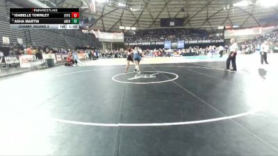 Girls 2A 155 lbs Champ. Round 2 - Asha Martin, Aberdeen (Girls) vs Isabelle Townley, East Valley (Yakima) (Girls)