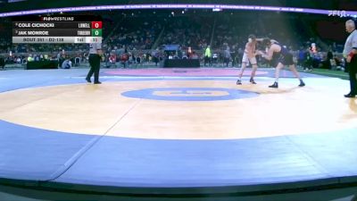 D2-138 lbs 3rd Place Match - Cole Cichocki, Lowell vs Jak Monroe, Three Rivers