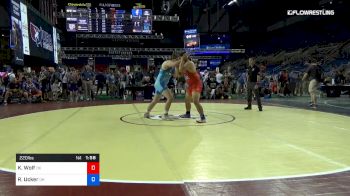 220 lbs Cons 8 #2 - Kaylon Wolf, Oklahoma vs Riley Ucker, Ohio