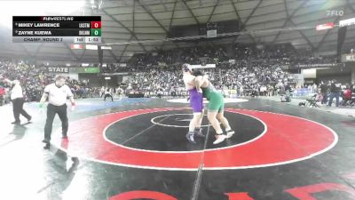Boys 4A 285 lbs Champ. Round 2 - Zayne Kuewa, Skyline vs Mikey Lawrence, Lake Stevens