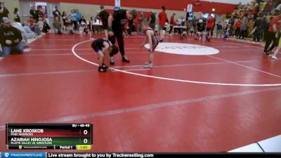 46-49 lbs Round 4 - Azariah Hinojosa, Platte Valley Jr. Wrestling vs Lane Kroskob, PVBC WARRIORS