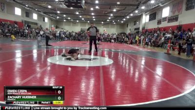 102 lbs Champ. Round 2 - Zachary Huebner, MAHACA vs Owen Czepa, New Prague Wrestling