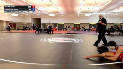 126 lbs 5th Place Match - Mateo Ruiz, Community Youth Center - Concord Campus Wrestling vs Kingston Tran, Reign Wrestling Club