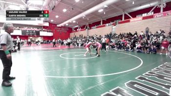 115 lbs 5th Place Match - Aarya Mishra, Foothill (Pleasanton) vs Jazlene Valdez, James Logan