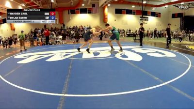 165 lbs Champ. Round 1 - Dylan Smith, Clinic Wrestling FXBG vs Hayden Carl, Gunston Wrestling Club