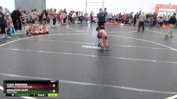 40 lbs Quarterfinal - Luka Simmons, Abbeville Youth Wrestling vs Kingston Huff, Team Tiger