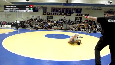 109 lbs Consi Of 8 #2 - Kayden Khim, Clovis West vs Kaden Oldroyd, Westlake (UT)
