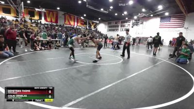 126 lbs Champ. Round 2 - Colin Ornelas, Long Beach Poly vs Demetries Thoms, Paramount